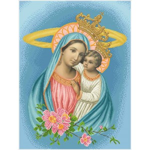 БЯЦ-СС Яблуневий цвіт (60х80, синій) Схема для вишивки бісером