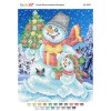 БС-4222 Сніговички (частк. вишивка). Схема для вишивки бісером