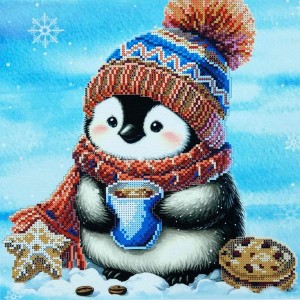 Квадрат "Пінгвінчик з кавою" КВ 3006 (КВ 3006)