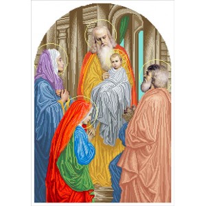 І-СГ Стрітення Господнє. Схема для вишивки бісером