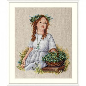 К-143А Незабудка. Мережка. Набір для вишивки хрестиком на Aida 16