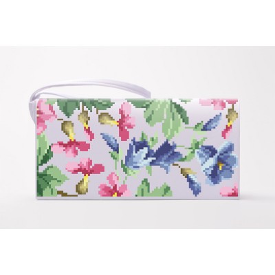 Заготовка клатча "Цвіт шипшини, дзвіночки" для вишивки бісером (КЛ184кБ1301)