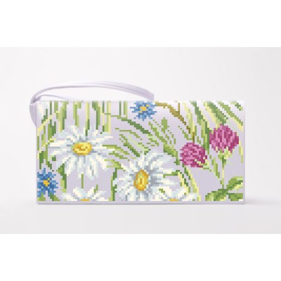 Заготовка клатча "Ромашки, волошки, дзвіночки" для вишивки бісером (КЛ192кБ1301)