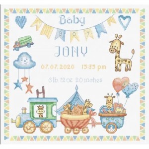 LETI 936 Baby boy record. Letistitch. Набір для вишивки хрестиком