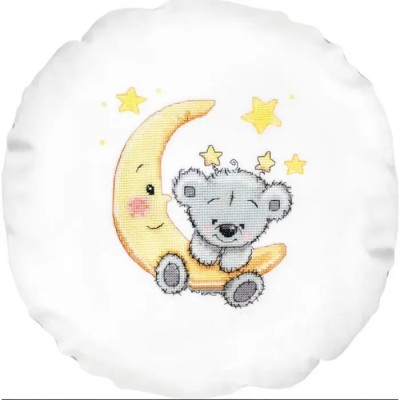 PB196 Ведмедик на місяці. Luca-S. Набір для вишивки хрестиком. Подушка