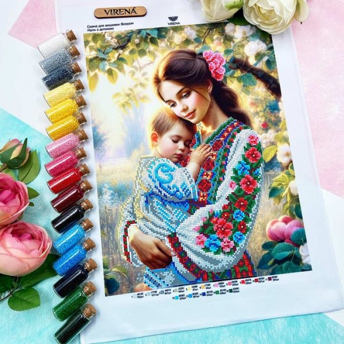 Схема для вишивки бісером "Мати з дитиною" А3Н-560 (А3Н-560)