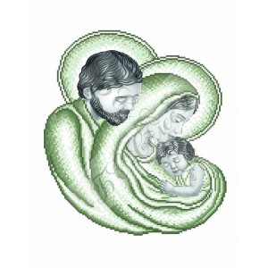 СС-с Святе Сімейство (сепія). Схема для вишивки бісером