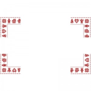 Новорічна скатертина Новорічні прикраси Схема для вишивки бісером і нитками на габардині. (ТР-876)