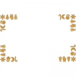 Новорічна скатертина "Смаколики Різдва". Схема для вишивки бісером і нитками на габардині. (ТР-880)