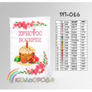 Пасхальний рушник РП-016. Для вишивки бісером або нитками