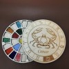 Органайзер для бісеру з дерев'яною кришкою на 32 клітинки знаки зодіаку. Рак (060239)