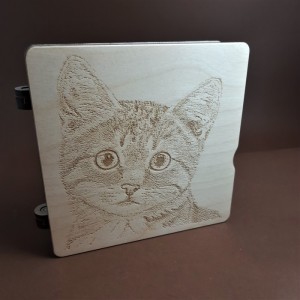 060174к Дерев'яний органайзер для бісеру Блокнотик на 40 комірок, з двома акриловими кришками всередині, кожна комірка пронумерована