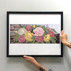 Схема картини Золота Підкова ЗПК-042 "Троянди за вікном" для вишивання бісером на шовку