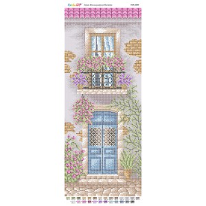 ПМ-4089 "Квітчастий балкон". Схема для вишивки бісером
