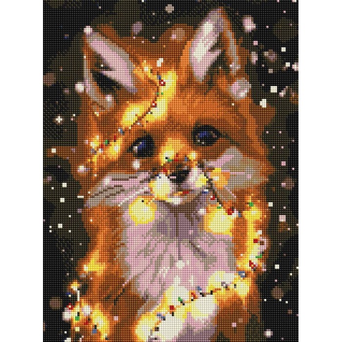 Алмазна мозаїка 30x40 "Лисичка з вогниками" ST479