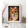 Алмазна мозаїка 30x40 "Лисичка з вогниками" ST479