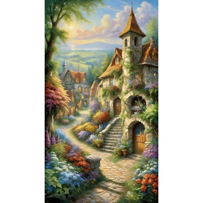 Алмазна мозаїка ColorArt 30x50 "Літо" + голограмні алмазики TP917