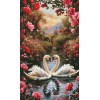 Алмазна мозаїка ColorArt 30x50 "Лебеді кохання" + голограмні алмазики TP910