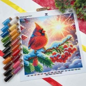 Квадрат "Пташка на гілці" КВ 3011 (КВ-3011_Бісер)