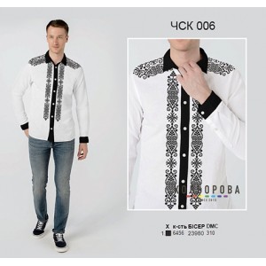 Чоловіча сорочка комбінована ЧСК-006. Заготовка під вишивку