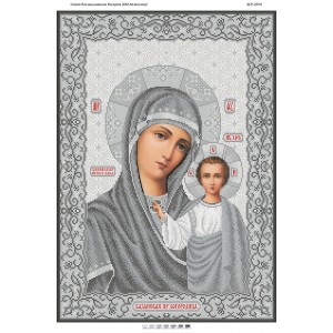 БСР-2074 БМ Казанська (срібло). Схема для вишивки бісером