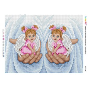 БСР-3292 В руках у Бога (дівчатка) (частк. вишивка). Схема для вишивки бісером