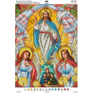 Схема для вишивки бісером за мотивами ікони О.Охапкіна «Воскресіння Господа нашого Ісуса Христа» (А3Р-033)