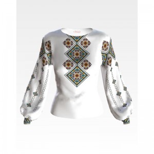 Заготовка жіночої вишиванки "Різнобарвя" для вишивки бісером (БЖ164кБнннн)