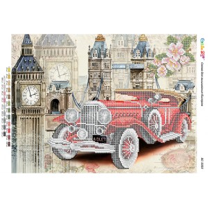 БС-3303 Ретро авто ІV. Схема для вишивки бісером