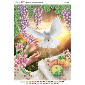 БС-3398 Голуб надії (частк. вишивка). Схема для вишивки бісером