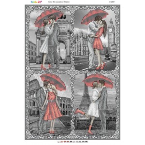 БС-2104 Романтичні моменти (частк. вишивка). Схема для вишивки бісером