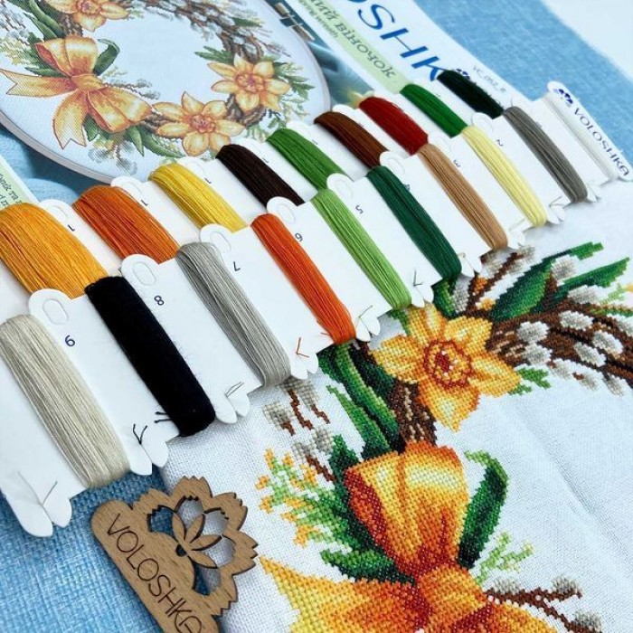 Набір для вишивки хрестиком та бісером «Весняний віночок» (VC-052-R)