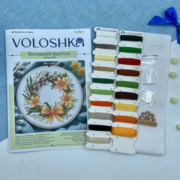 Набір для вишивки хрестиком та бісером «Весняний віночок» (VC-052-R)