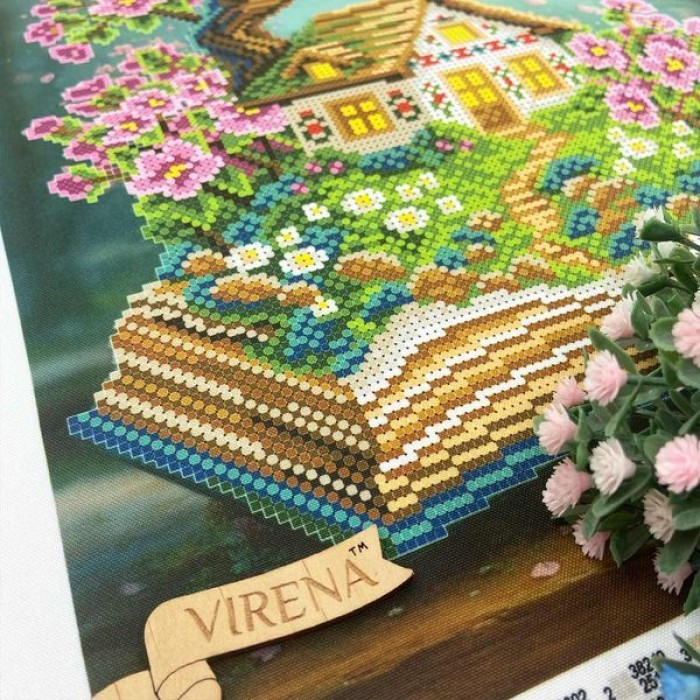 А3Н-571 Весна - книжка і будиночок. Схема для вишивки бісером