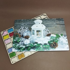 Органайзер для бісеру з дерев'яною кришкою на 56 пронумерованих комірок з кольоровим друком (060120)