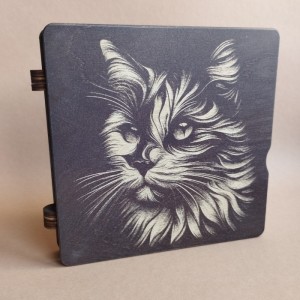 Дерев'яний органайзер для бісеру Блокнотик на 40 комірок, з двома акриловими кришками всередині, кожна комірка пронумерована (060525б)