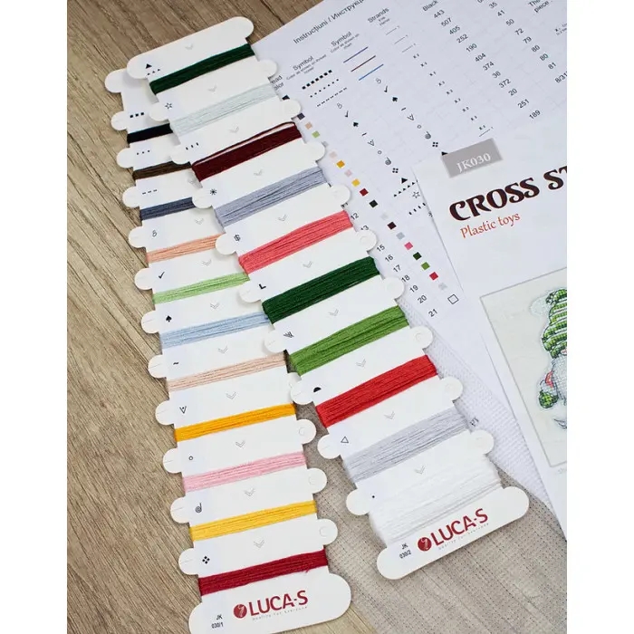 JK030 Ялинкові іграшки. Різдвяні гноми. Luca-S. Набір для вишивки хрестиком