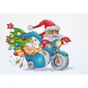 К-121 Різдвяні гонки. Мережка. Набір для вишивки хрестиком на Aida 14