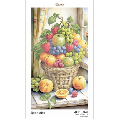 Схема картини Золота Підкова ЗПН-038 "Дари літа" для вишивання бісером на шовку