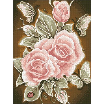 Алмазна мозаїка 30х40 "Трояндова пристрасть" АМС-120