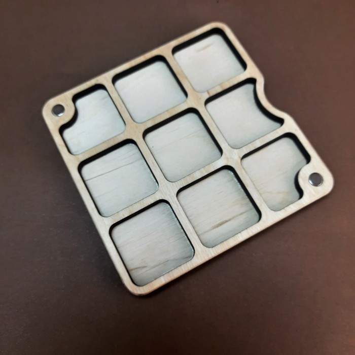 Квадратний міні органайзер для бісеру Коробушка з кольоровим друком (060092)