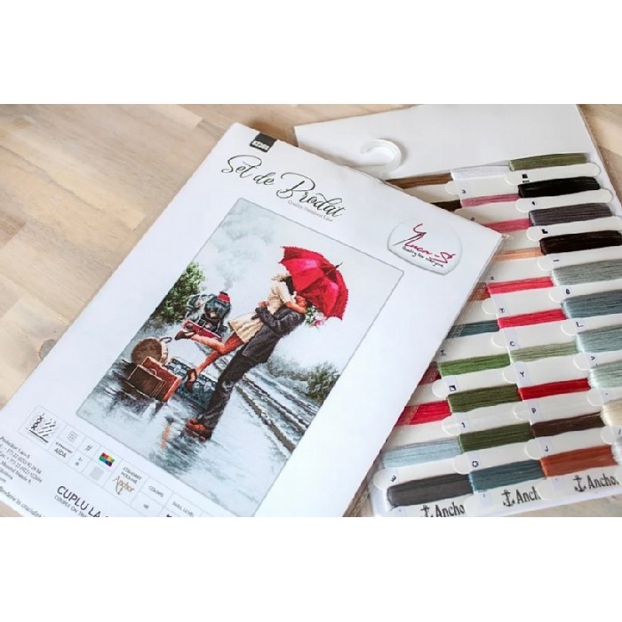 B2369 Закохані на вокзалі. Набір для вишивки хрестиком Luca-S