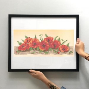 Схема картини Золота Підкова ЗПК-012 "Маки" для вишивання бісером на шовку