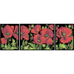 Схема картини Золота Підкова ЗПК-017 "Маки" для вишивання бісером на шовку