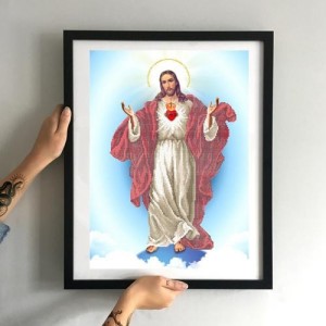 Схема картини Золота Підкова ЗПО-039 "Милосердя Ісуса" для вишивання бісером на шовку