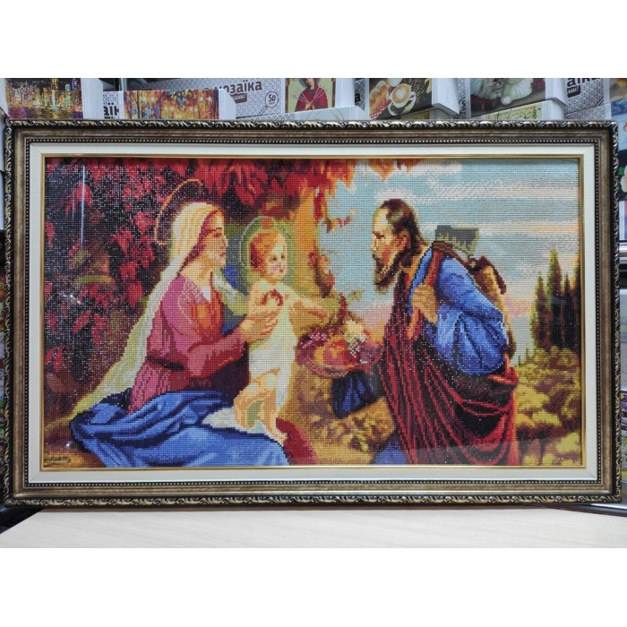 Алмазна мозаїка 40х70 Ікона "Свята сім'я" SS800