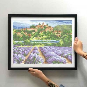 Схема картини Золота Підкова ЗПП-026 "Лавандове поле" для вишивання бісером на шовку