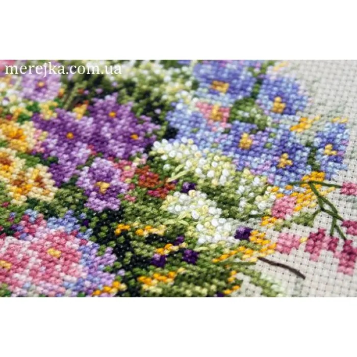 К-16 Польові квіти. Мережка. Набір для вишивки хрестиком на Aida 14