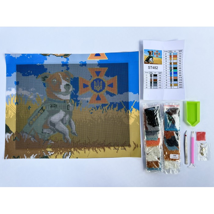 Алмазна мозаїка 30x40 "Пес Патрон" ST482