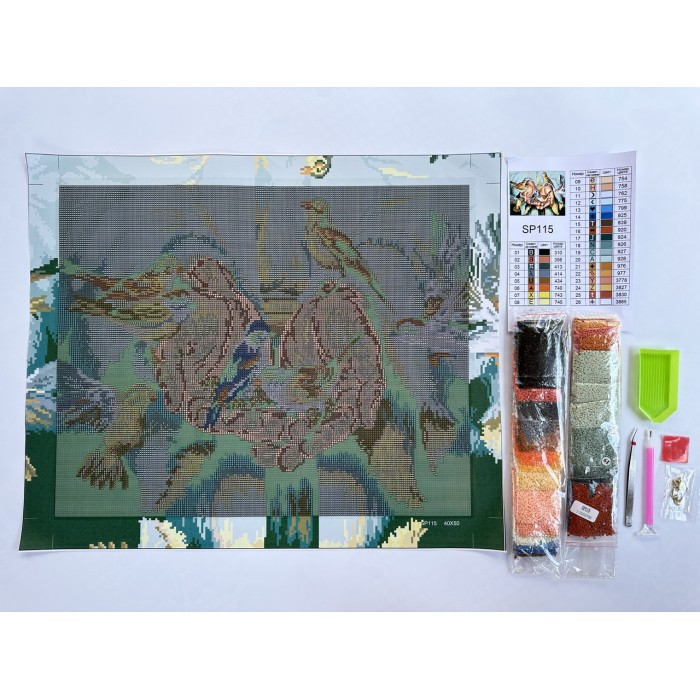 Алмазна мозаїка 40x50 Ікона "В руках у Бога" SP115